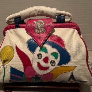 Vintage 1980’sPatchwork Clown Bag